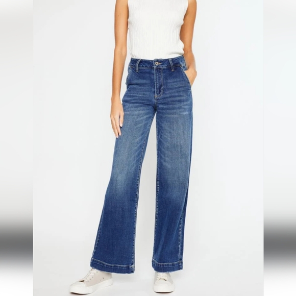 KanCan Denim - Kancan Wide Leg Trouser Jeans